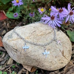 Stainless Steel Anklet Bracelet Dragonfly  Women's Jewelry